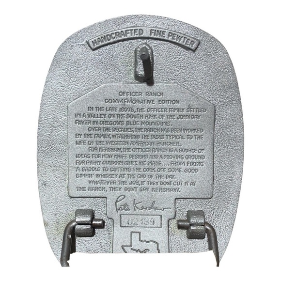 Men’s Vintage Western Core Belt With Kershaw Ranch Com. Buckle Sz 34”-36” - Picture 6 of 6